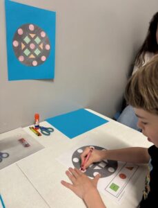 Young boy engaging in occupational therapy