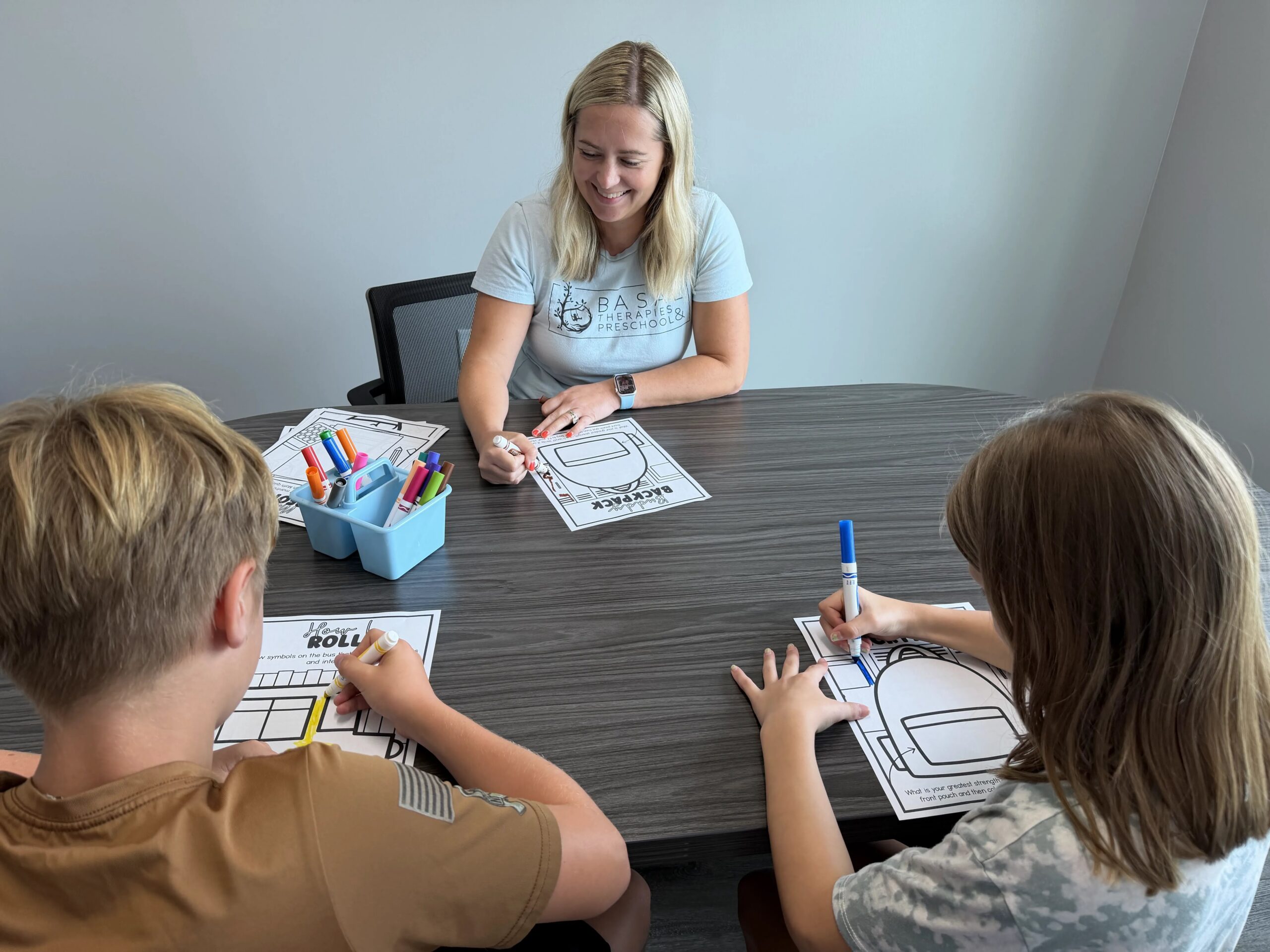 Basal Therapies preschool students coloring